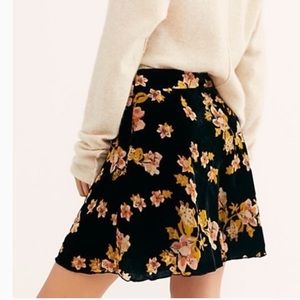 Free People Margaux Velvet Mini Skirt